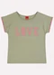 Kyly - Blusa Infantil Menina Lettering Verde - variação: Verde