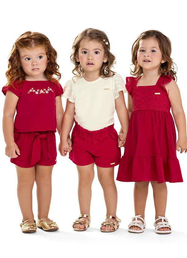 Colorittá - Blusa Infantil Menina Manga Godê Laise Branco 3