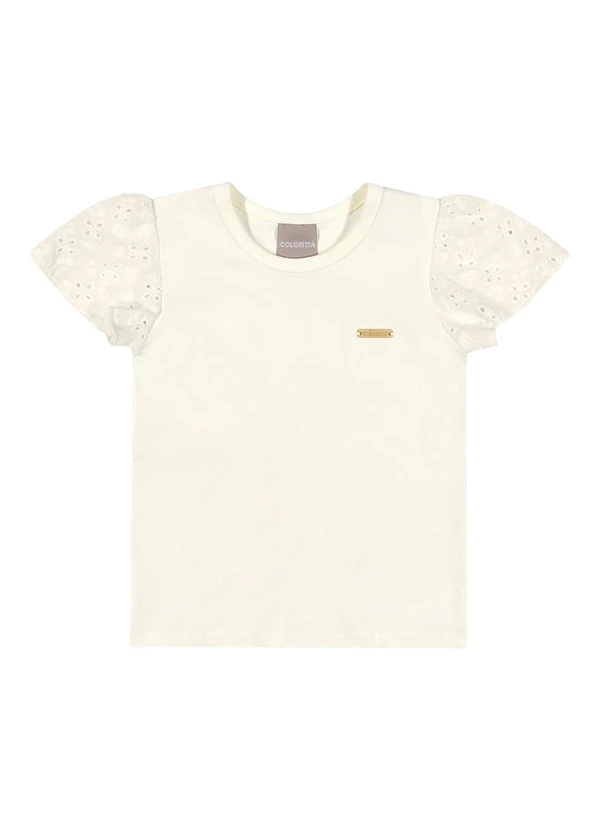 Colorittá - Blusa Infantil Menina Manga Godê Laise Branco 4