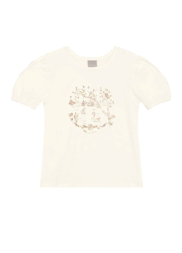 Brandili Mundi - Blusa Infantil Menina Metalizada Bege 3