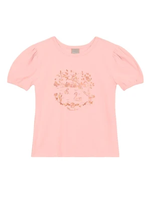Mundi - Blusa Infantil Menina Metalizada Rosa - MUNDI