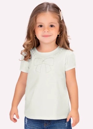 Blusa Infantil Menina Pérolas Milon (Bege) - MILON