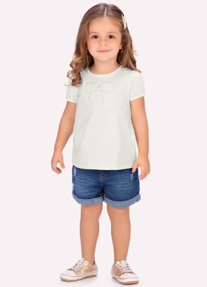 Blusa Infantil Menina Pérolas Milon (Bege) - MILON