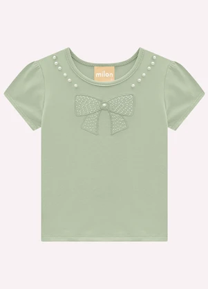 Blusa Infantil Menina Pérolas Milon (Verde) - MILON