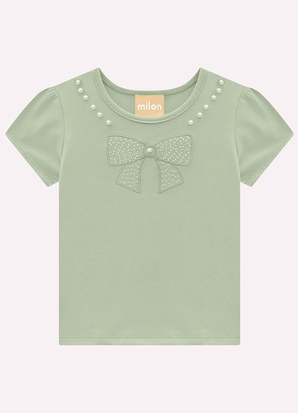 Milon - Blusa Infantil Menina Pérolas Milon Verde
