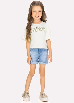 Milon - Blusa Infantil Menina Pérolas Off White - MILON