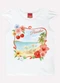 Kyly - Blusa Infantil Menina Praia Rosa - variação: Branco