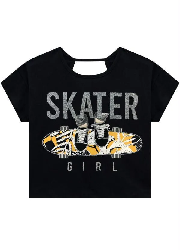 Kyly - Blusa Infantil Menina Preto