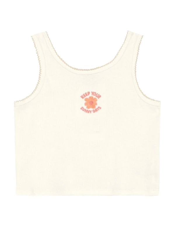 Brandili - Blusa Infantil Menina Regata em Ribana Natural 3