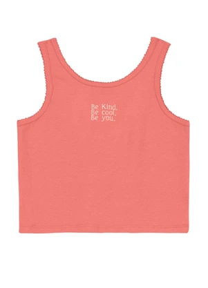 Brandili - Blusa Infantil Menina Regata em Ribana Rosa - BRANDILI