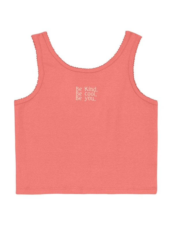 Brandili - Blusa Infantil Menina Regata em Ribana Rosa 1