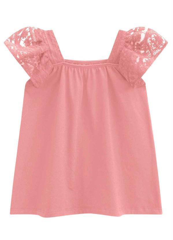 Milon - Blusa Infantil Menina Rosa
