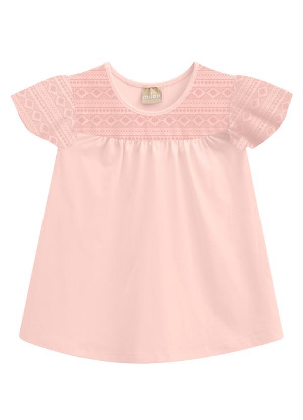 Milon - Blusa Infantil Menina Rosa