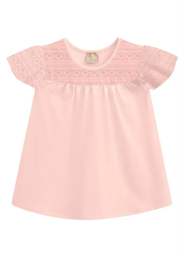 Milon - Blusa Infantil Menina Rosa