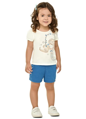 Elian - Blusa Infantil Menina Sereia Bege - ELIAN