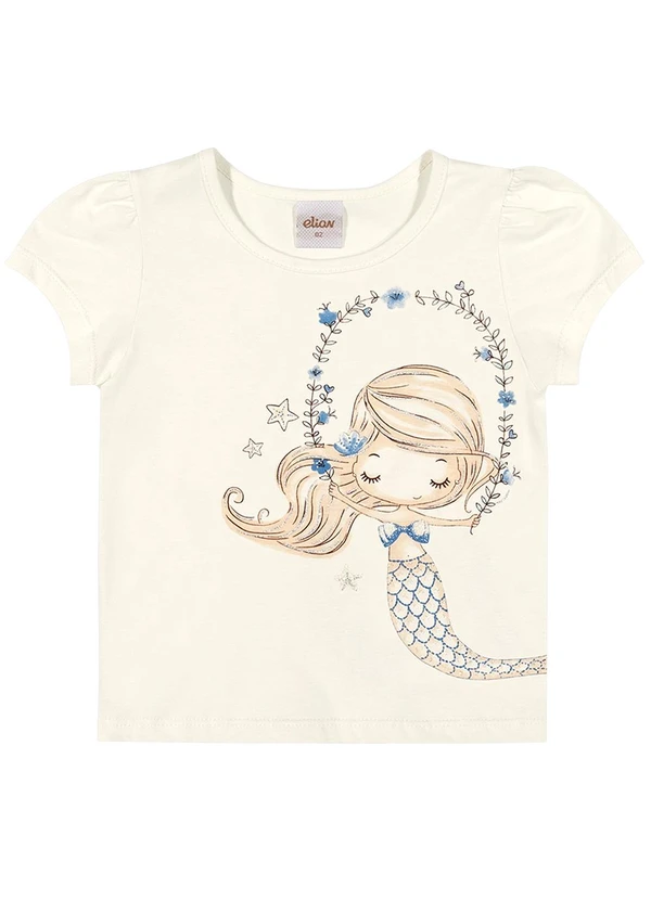 Elian - Blusa Infantil Menina Sereia Bege 3