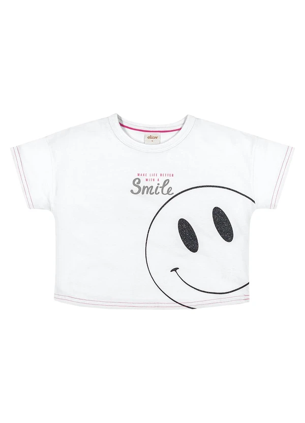 Elian - Blusa Infantil Menina Smile Elian Branco