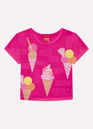 Kyly - Blusa Infantil Menina Sorvete Rosa - KYLY