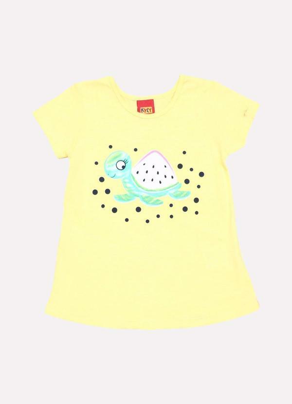 Kyly - Blusa Infantil Menina Tartaruga Amarelo