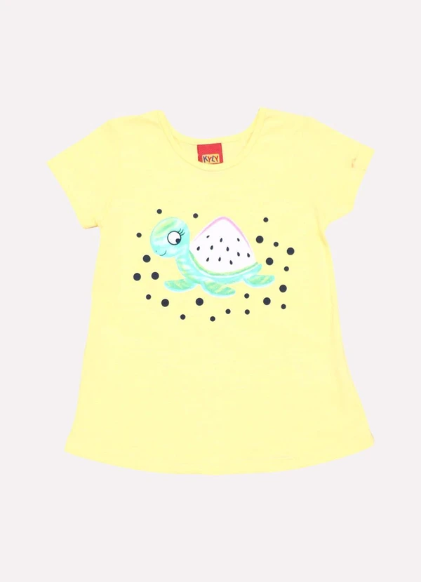 Kyly - Blusa Infantil Menina Tartaruga Amarelo 1