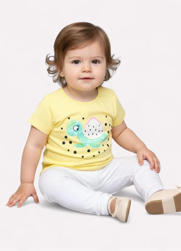 Kyly - Blusa Infantil Menina Tartaruga Amarelo 2