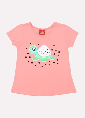 Kyly - Blusa Infantil Menina Tartaruga Rosa - KYLY