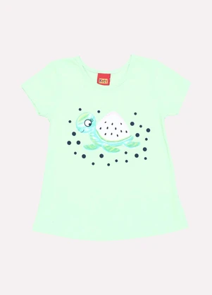 Kyly - Blusa Infantil Menina Tartaruga Verde - KYLY