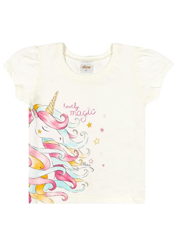 Elian - Blusa Infantil Menina Unicórnio Elian Bege