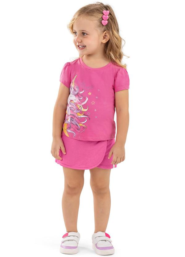 Elian - Blusa Infantil Menina Unicórnio Elian Rosa