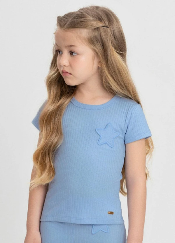 Up Baby - Blusa Infantil Menina Up Baby Azul