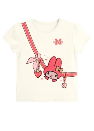 Brandili - Blusa Infantil My Melody com Glitter Bege - BRANDILI