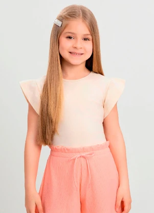 Blusa Infantil para Menina Quimby Bege - QUIMBY