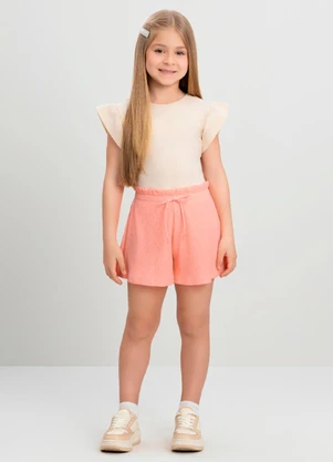 Blusa Infantil para Menina Quimby Bege - QUIMBY