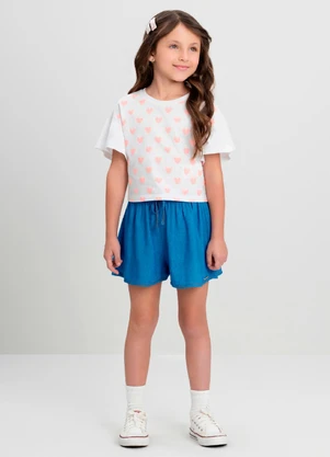 Blusa Infantil para Menina Quimby Branco - QUIMBY