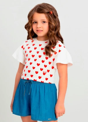 Blusa Infantil para Menina Quimby Branco - QUIMBY