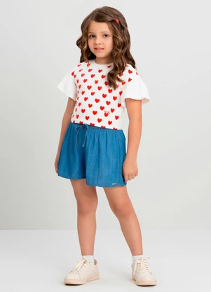 Blusa Infantil para Menina Quimby Branco - QUIMBY