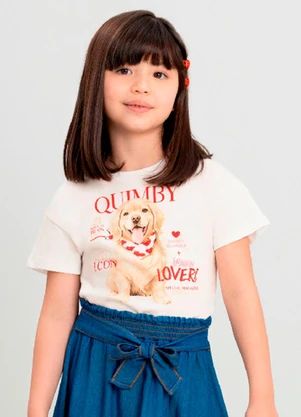 Blusa Infantil para Menina Quimby Branco - QUIMBY