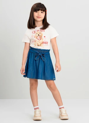 Blusa Infantil para Menina Quimby Branco - QUIMBY