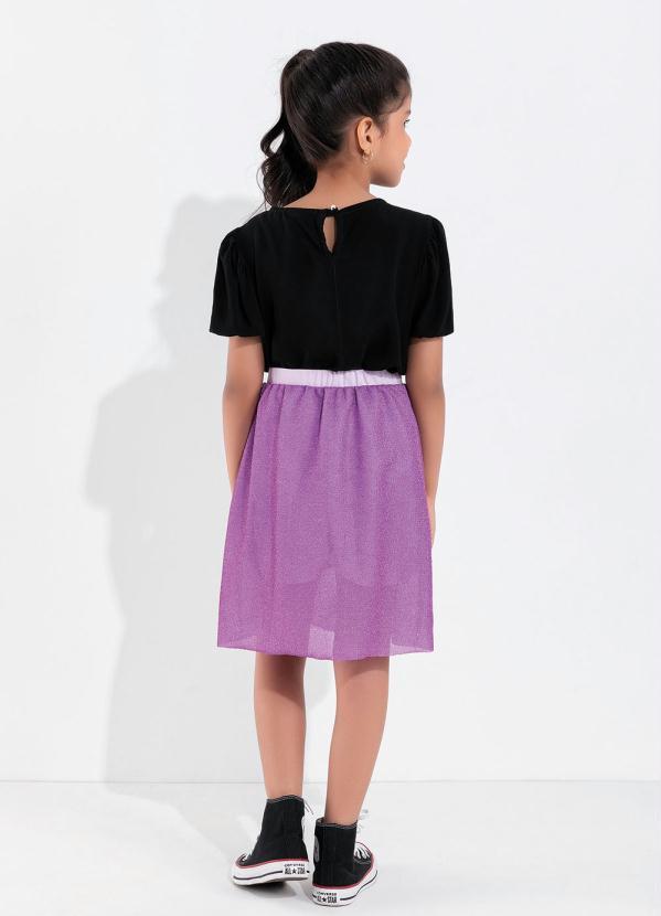 Outlet - Blusa Infantil Preta com Mangas Bufantes 4