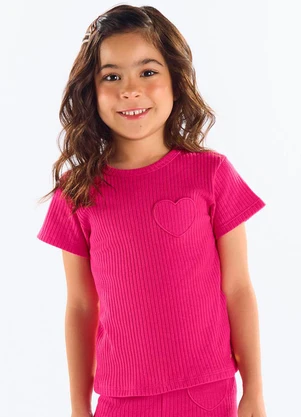Up Baby - Blusa Infantil Ribana Canelada Rosa - UP BABY