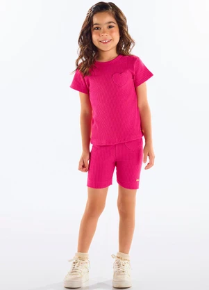 Up Baby - Blusa Infantil Ribana Canelada Rosa - UP BABY