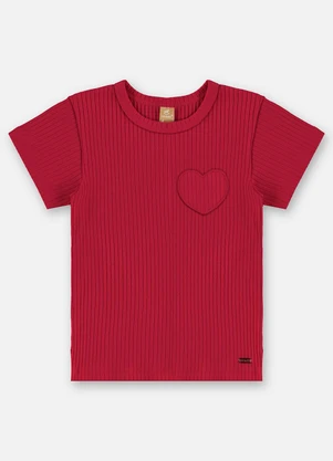 Up Baby - Blusa Infantil Ribana Canelada Vermelho - UP BABY