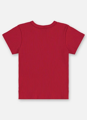 Up Baby - Blusa Infantil Ribana Canelada Vermelho - UP BABY