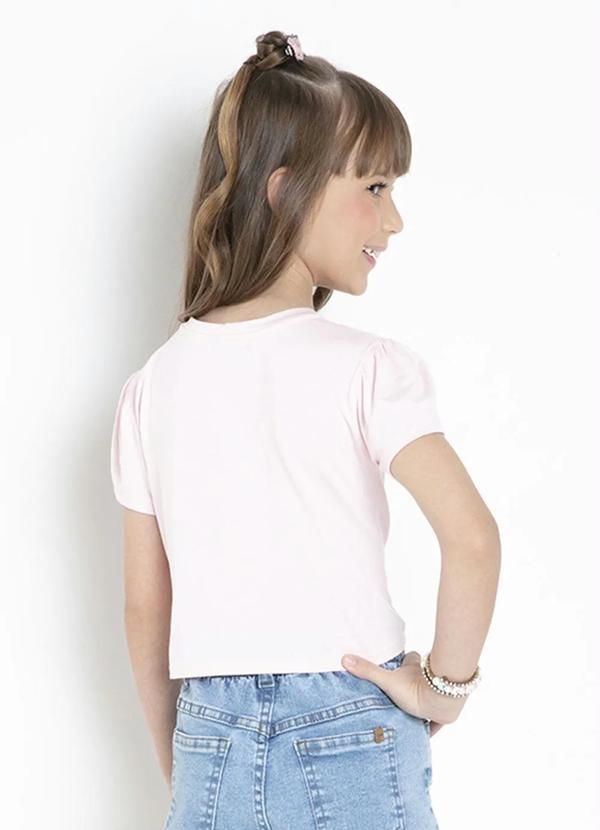 Outlet - Blusa Infantil Rosa com Pérolas 2