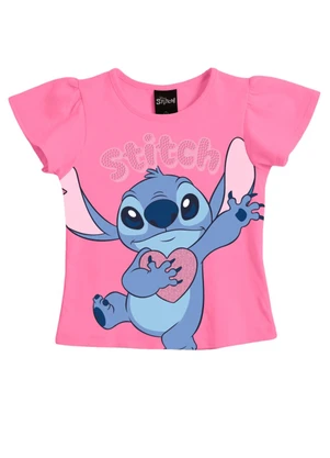 Brandili - Blusa Infantil Stitch Rosa - BRANDILI