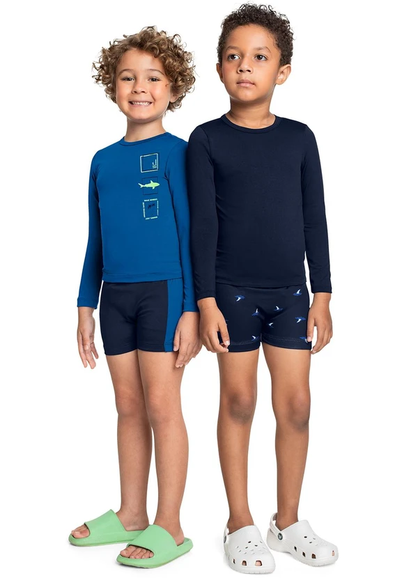 Quimby - Blusa Infantil Unissex Fps +50 Azul 3