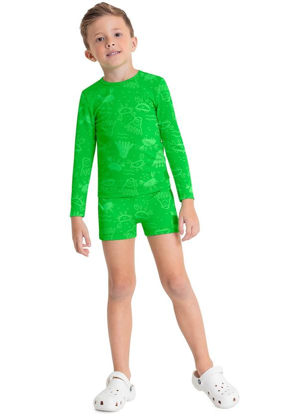 Quimby - Blusa Infantil Unissex Fps +50 Verde 2