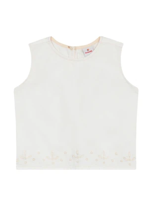 Brandili - Blusa Jeans Infantil Menina Bege - BRANDILI