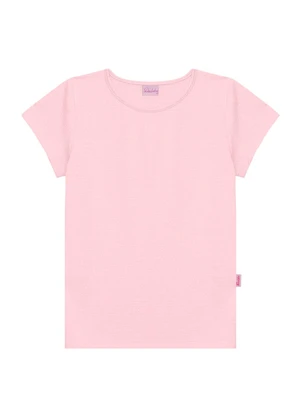 Duduka - Blusa Juvenil Básica com Etiqueta Enfeite  Rosa - DUDUKA