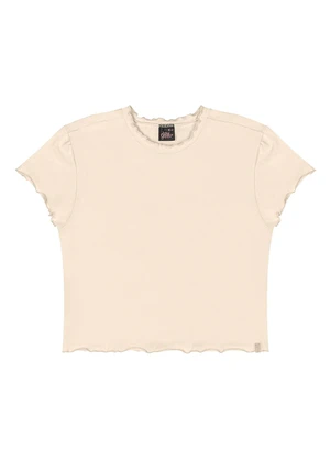 Gloss - Blusa Juvenil Básica em Cotton Bege - GLOSS